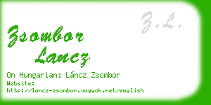 zsombor lancz business card