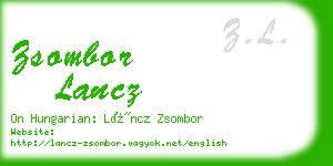 zsombor lancz business card